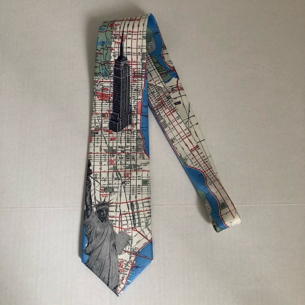 Danggi MAN New York Subway Map Print Neck Tie